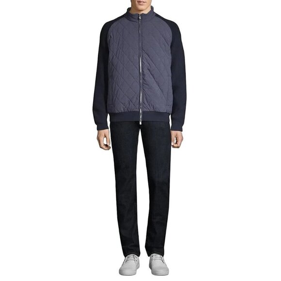 Peter Millar Crown Elite Zip Front Black/Navy Jacket Men's Size Large - Picture 2 of 8